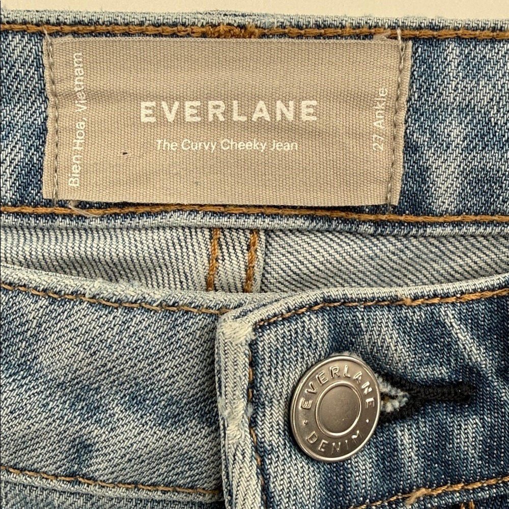 Everlane The Curvy Cheeky Ankle Jean Lighter Blue Jeans Size 27 - Picture 3 of 12